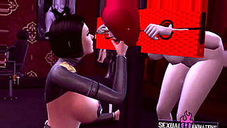 2人のレズビアンアニメキャラクターが親密なエンカウントをする。