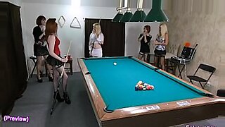Pool table pounded hard by passionate porn players.
